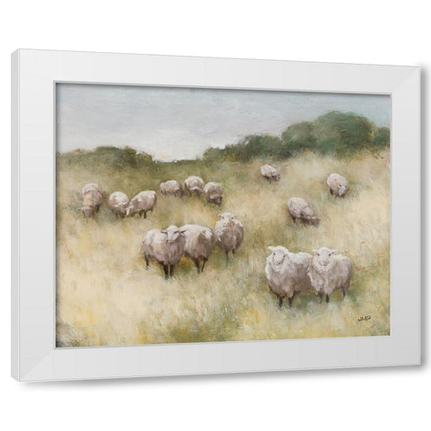Flock White Modern Wood Framed Art Print by Purinton, Julia