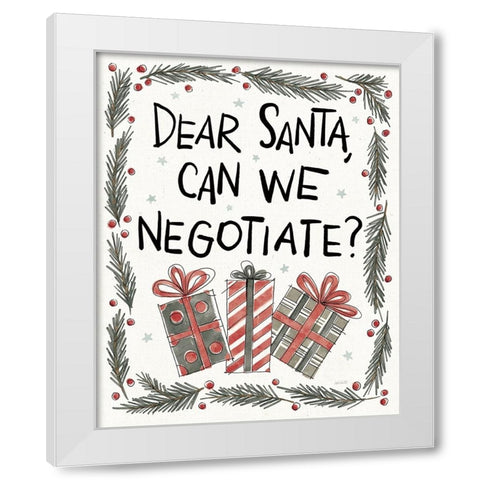 Holiday Fun III White Modern Wood Framed Art Print by Tavoletti, Anne