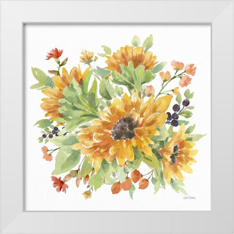 Autumn Breeze V White Modern Wood Framed Art Print by Trimbach, Leslie