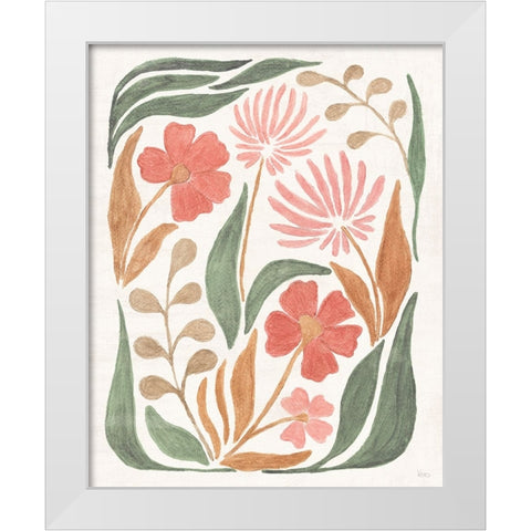 Floral Abstract II White Modern Wood Framed Art Print by Charron, Veronique