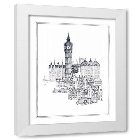 Big Ben White Modern Wood Framed Art Print by Tillmon, Avery