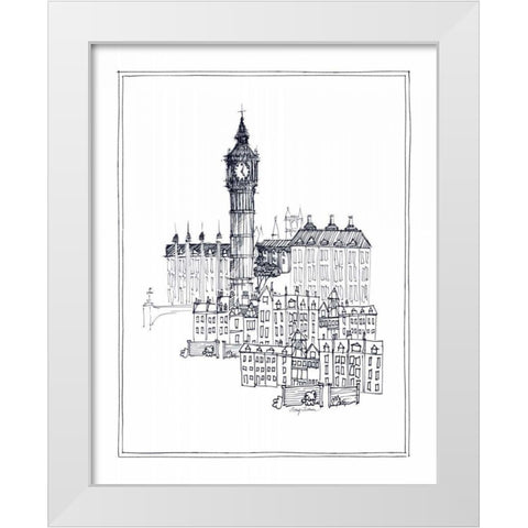 Big Ben White Modern Wood Framed Art Print by Tillmon, Avery