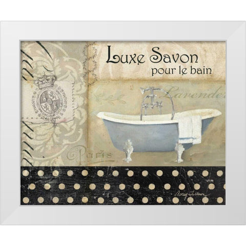 Savons de Bains I White Modern Wood Framed Art Print by Tillmon, Avery