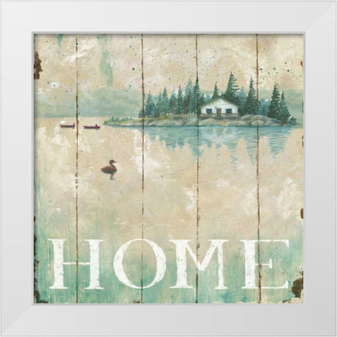 Waterside Lodge I White Modern Wood Framed Art Print by Brissonnet, Daphne