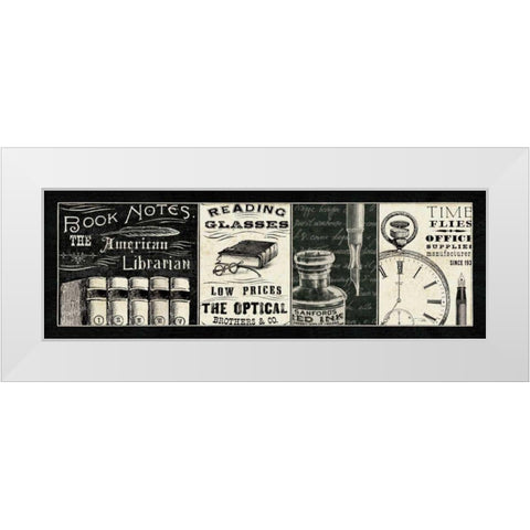 Librarian I White Modern Wood Framed Art Print by Pela Studio