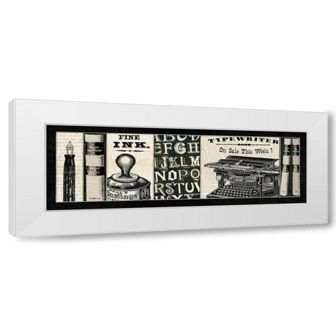 Librarian II White Modern Wood Framed Art Print by Pela Studio