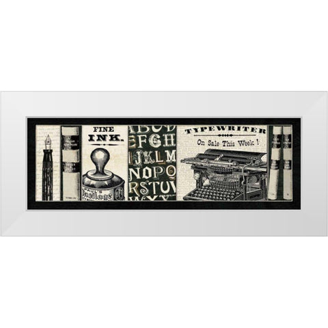 Librarian II White Modern Wood Framed Art Print by Pela Studio