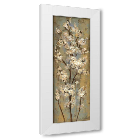 Almond Branch II White Modern Wood Framed Art Print by Vassileva, Silvia