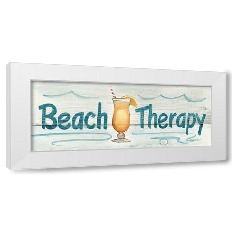 Beach Therapy - In Color White Modern Wood Framed Art Print by Tillmon, Avery
