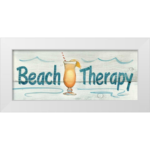 Beach Therapy - In Color White Modern Wood Framed Art Print by Tillmon, Avery
