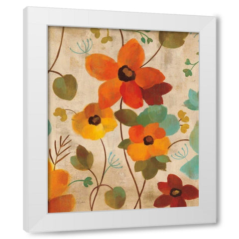 Vibrant Embroidery III White Modern Wood Framed Art Print by Vassileva, Silvia