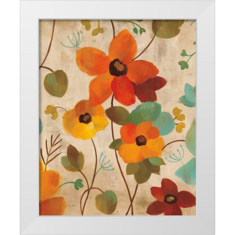 Vibrant Embroidery III White Modern Wood Framed Art Print by Vassileva, Silvia