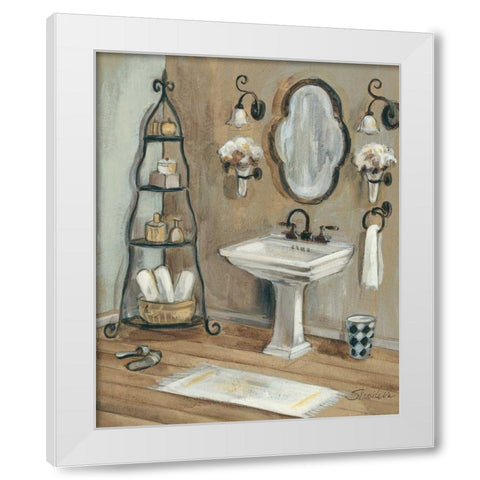 French Bath I White Modern Wood Framed Art Print by Vassileva, Silvia