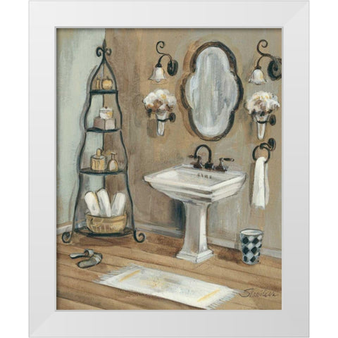 French Bath I White Modern Wood Framed Art Print by Vassileva, Silvia