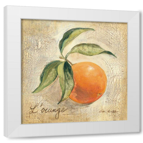 L Orange White Modern Wood Framed Art Print by Vassileva, Silvia