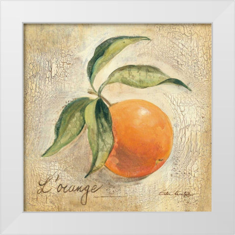 L Orange White Modern Wood Framed Art Print by Vassileva, Silvia