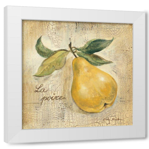 La Poire White Modern Wood Framed Art Print by Vassileva, Silvia