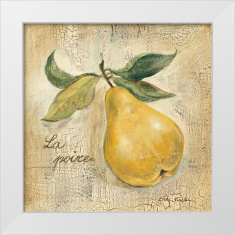 La Poire White Modern Wood Framed Art Print by Vassileva, Silvia