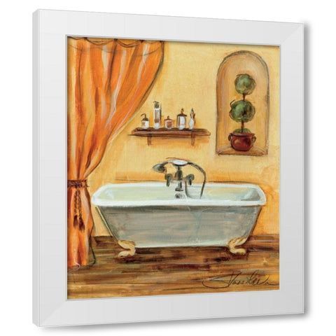 Tuscan Bath I White Modern Wood Framed Art Print by Vassileva, Silvia