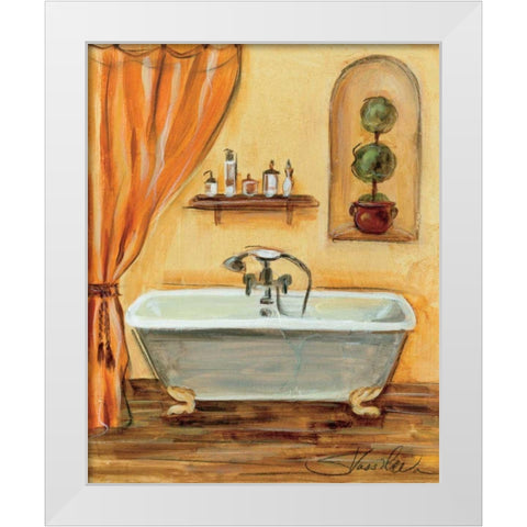Tuscan Bath I White Modern Wood Framed Art Print by Vassileva, Silvia