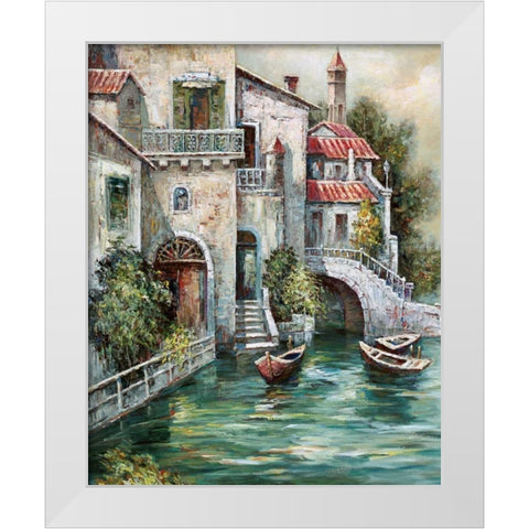 Venetian Motif II White Modern Wood Framed Art Print by Mancini, Gianni