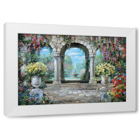 Belle Fontaine White Modern Wood Framed Art Print by Duvall, Roger
