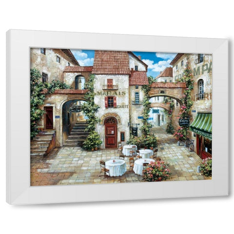 Le Marais White Modern Wood Framed Art Print by Duvall, Roger