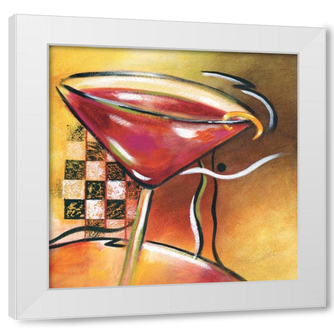 Shaken Not Stirred I White Modern Wood Framed Art Print by Brey, Michael