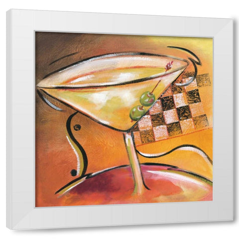 Shaken Not Stirred II White Modern Wood Framed Art Print by Brey, Michael