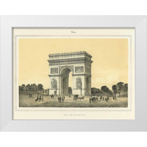 Arc de Triomphe White Modern Wood Framed Art Print by Rogers, Adam