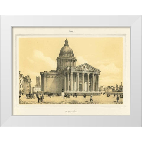 The Pantheon White Modern Wood Framed Art Print by Anonymous