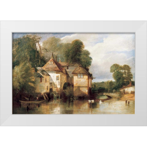 Arundel Mill White Modern Wood Framed Art Print by Pyne| James Baker