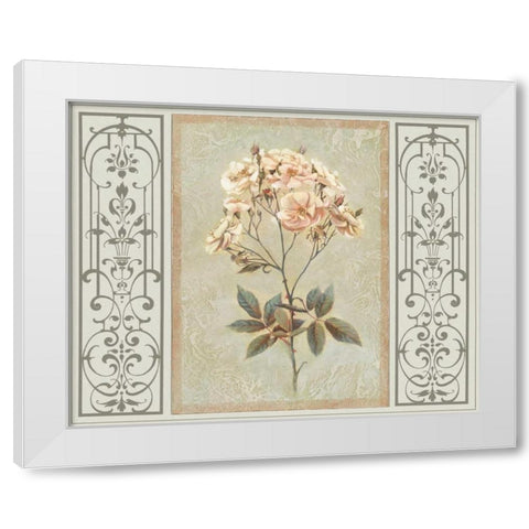 Heritage Roses I White Modern Wood Framed Art Print by Chilton, Sarah E.