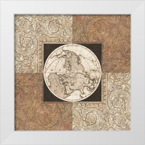 Worldly Perspective I White Modern Wood Framed Art Print by Bannister, Cory