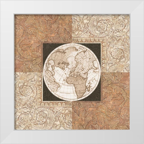 Worldly Perspective II White Modern Wood Framed Art Print by Bannister, Cory