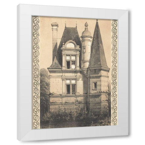 Bordeaux Chateau IV White Modern Wood Framed Art Print by Fermin Cassas, Louis