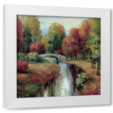 Wilton Bridge White Modern Wood Framed Art Print by Rogers, Adam