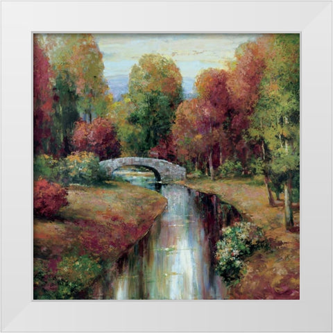 Wilton Bridge White Modern Wood Framed Art Print by Rogers, Adam