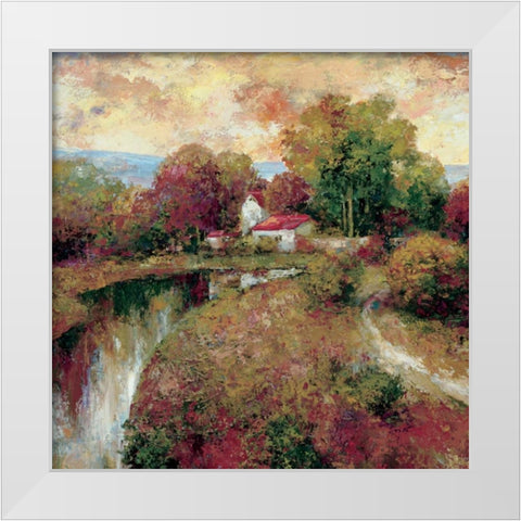 American Country I White Modern Wood Framed Art Print by Rogers, Adam