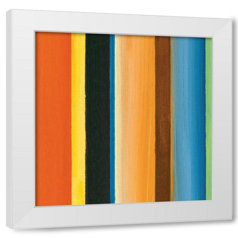 Hampton Stripe II White Modern Wood Framed Art Print by Chandler, Fran