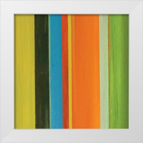 Hampton Stripe III White Modern Wood Framed Art Print by Chandler, Fran