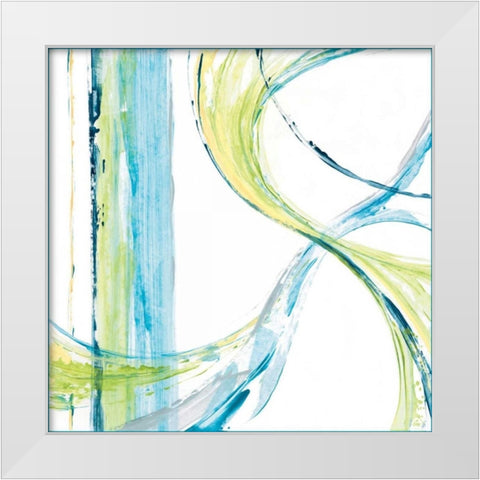 Carousel I White Modern Wood Framed Art Print by King, Michael