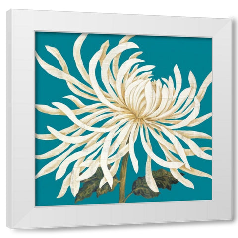 Mums The Word I White Modern Wood Framed Art Print by Nicole, Lily