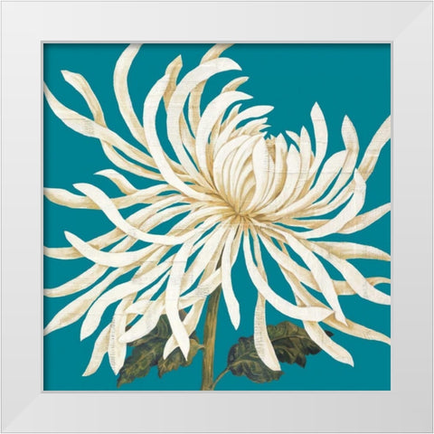 Mums The Word I White Modern Wood Framed Art Print by Nicole, Lily