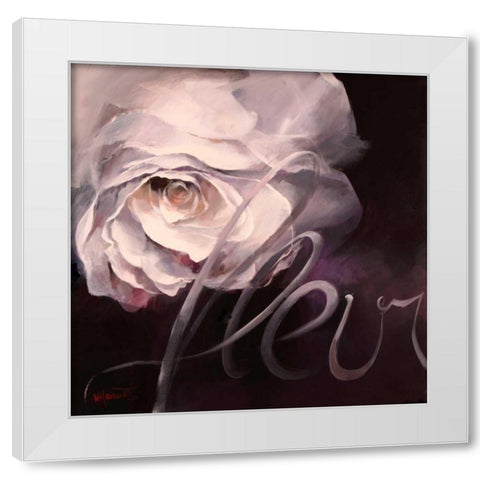 Fleur I White Modern Wood Framed Art Print by Haenraets, Willem