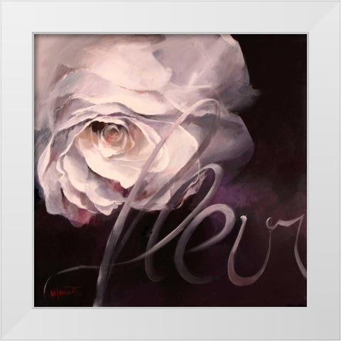 Fleur I White Modern Wood Framed Art Print by Haenraets, Willem