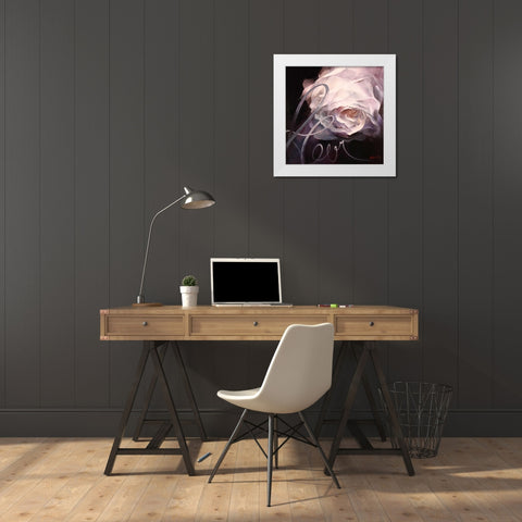 Fleur II White Modern Wood Framed Art Print by Haenraets, Willem