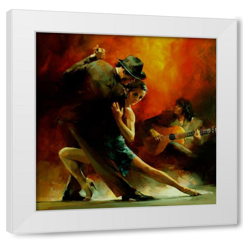 Tango Argentino III White Modern Wood Framed Art Print by Haenraets, Willem