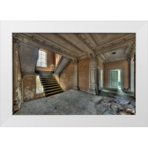 Chateau Rochendaal III White Modern Wood Framed Art Print by Sneeuw, Ivo