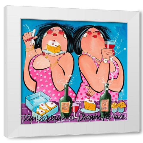 Dreams for sale White Modern Wood Framed Art Print by van Leersum, El